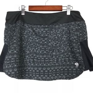 Mountain Hardwear Gray Black Pacer Skort Skirt L